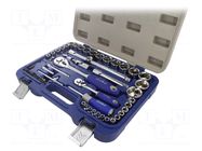 Wrench-set; 6-angles,socket spanner; 1/2",1/4"; 58pcs. IRIMO