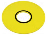 Description label; 45; 75mm; plastic; Body: yellow EAO