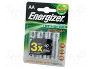 Re-battery: Ni-MH; AA; 1.2V; 2000mAh; blister; 4pcs. ENERGIZER