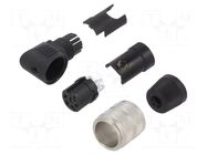 Connector: M16; plug; female; PIN: 6; 5A; 150V; 682; soldering; IP40 BINDER
