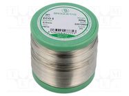 Soldering wire; tin; Sn99Ag0,3Cu0,7; 0.5mm; 0.5kg; lead free; reel BROQUETAS