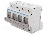 Fuse disconnector; D02; for DIN rail mounting; 63A; 400V; Poles: 4 HAGER