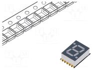 Display: LED; 7-segment; 7mm; 0.28"; No.char: 1; blue; cathode; SMD OPTO Plus LED