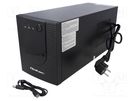 Power supply: UPS; 1.2kW; 2kVA; Uin: 170÷280V; 375x138x165mm QOLTEC