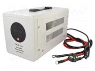 Power supply: UPS; 700W; 1kVA; 230V; French,cables,Schuko QOLTEC