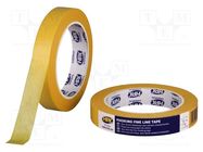 Tape: masking; W: 25mm; L: 50m; Thk: 0.09mm; orange; 30N/cm; acrylic HPX