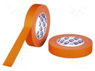 Tape: duct; W: 25mm; L: 25m; Thk: 0.3mm; fluorescent-orange; max.60°C HPX