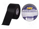 Tape: electrical insulating; W: 50mm; L: 33m; Thk: 0.15mm; black HPX