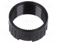 Nut; 61; Ø16mm; Body: black; plastic EAO