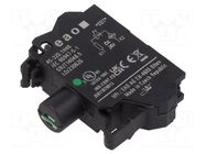 Illuminating unit; 22mm; 45; front fixing; 24VAC; spring clamps EAO