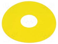 Description label; 45; 75mm; plastic; Body: yellow EAO