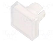 Actuator lens; 22mm; 61; transparent; plastic; Dim: 15.3x15.3mm EAO