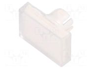 Actuator lens; 22mm; 61; transparent; plastic; Dim: 15.3x21.5mm EAO