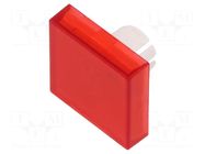 Actuator lens; 22mm; 61; red,transparent; plastic; Dim: 20x20mm EAO
