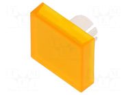Actuator lens; 22mm; 61; transparent,yellow; plastic; Dim: 20x20mm EAO