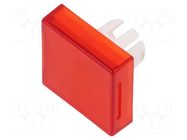 Actuator lens; 22mm; 61; red,transparent; plastic; Dim: 18x18mm EAO
