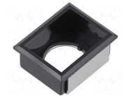 Button holder; 22mm; 61; 21x27mm; Face dim: 24x30mm; Body: black EAO