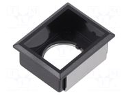 Button holder; 22mm; 61; 21x27mm; Face dim: 24x30mm; Body: black EAO
