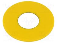 Description label; 61; 43mm; Body: yellow; plastic EAO