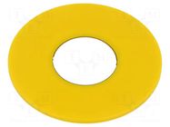 Description label; 61; 43mm; Body: yellow; plastic EAO