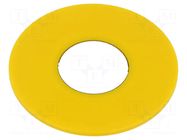 Description label; 61; 43mm; Body: yellow; plastic EAO