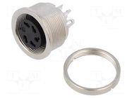 Connector: M16; socket; female; PIN: 5; 6A; 150V; soldering; straight BINDER