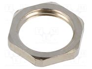 Nut; M16; brass; 19mm; Thread: metric; Pitch: 1.5; Plating: nickel TE Connectivity