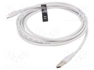 Cable; USB 2.0; USB A plug,USB B micro plug; nickel plated; 3m VENTION