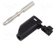 Connector: 4mm banana; plug; 16A; 33VAC; 70VDC; black SCHÜTZINGER