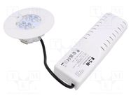 Lamp: LED emergency luminaire; RoundTech; IP44; white; 0.3W; 150lm EATON ELECTRIC