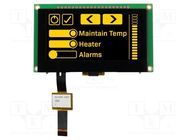 Display: OLED; graphical; 2.7"; 128x64; Dim: 82x47.5x7.2mm; yellow NEWHAVEN DISPLAY INTERNATIONAL