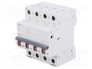 Circuit breaker; 400VAC; Inom: 1A; Poles: 4; for DIN rail mounting SIEMENS