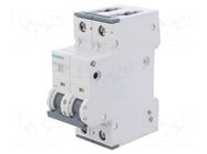 Circuit breaker; 230/400VAC; Inom: 16A; Poles: 1+N; Charact: B; 10kA SIEMENS