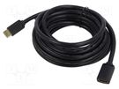 Cable; HDMI 2.0; HDMI socket,HDMI plug; PVC; Len: 0.5m; black VENTION