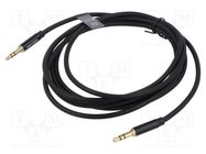 Cable; Jack 3.5mm 3pin plug,both sides; 0.5m; black VENTION