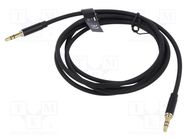 Cable; Jack 3.5mm 4pin socket,Jack 3,5mm 4pin plug; 1.5m; black VENTION