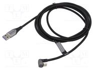 Cable; USB 2.0; USB A plug,USB C angled plug; nickel plated; 2m VENTION