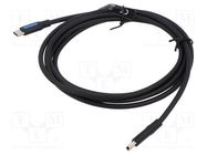 Cable; USB 2.0; USB B mini plug,USB C plug; nickel plated; 2m VENTION