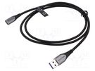 Cable; magnetic,USB 2.0; USB A plug; nickel plated; 1m; black VENTION