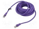 Patch cord; S/FTP; 6a; stranded; OFC; PVC; violet; 0.5m; 26AWG VENTION
