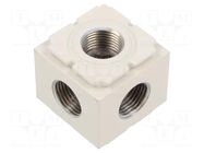 Separating cube; Flowmatik 3/8"-1/2" PNEUMAT