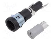 Fuse holder with cover; 6.3x32mm; 20A; on panel; black; HTB EATON/BUSSMANN