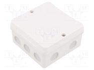 Enclosure: junction box; X: 98mm; Y: 98mm; Z: 55mm; IP55; white HENSEL