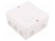 Enclosure: junction box; X: 98mm; Y: 98mm; Z: 55mm; IP55; white HENSEL