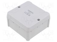 Enclosure: junction box; X: 88mm; Y: 88mm; Z: 49mm; IP54; grey HENSEL