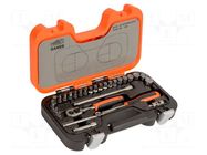 Wrench-set; 6-angles,socket spanner; Chrom-vanadium steel BAHCO