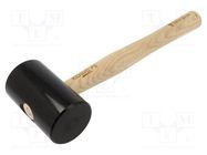 Hammer; 340g; 60mm; round; polyurethane; wood (ash); KENDO LeanCraft