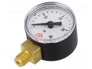Manometer; 0÷40bar; G 1/8",bottom connection; 40mm; plastic PNEUMAT