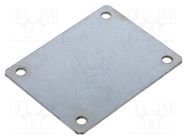 Mounting plate; steel; W: 56mm; L: 71mm; Plating: zinc FIBOX