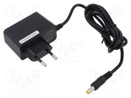 Power supply: switched-mode; mains,plug; 5VDC; 2A; 10W; black QOLTEC